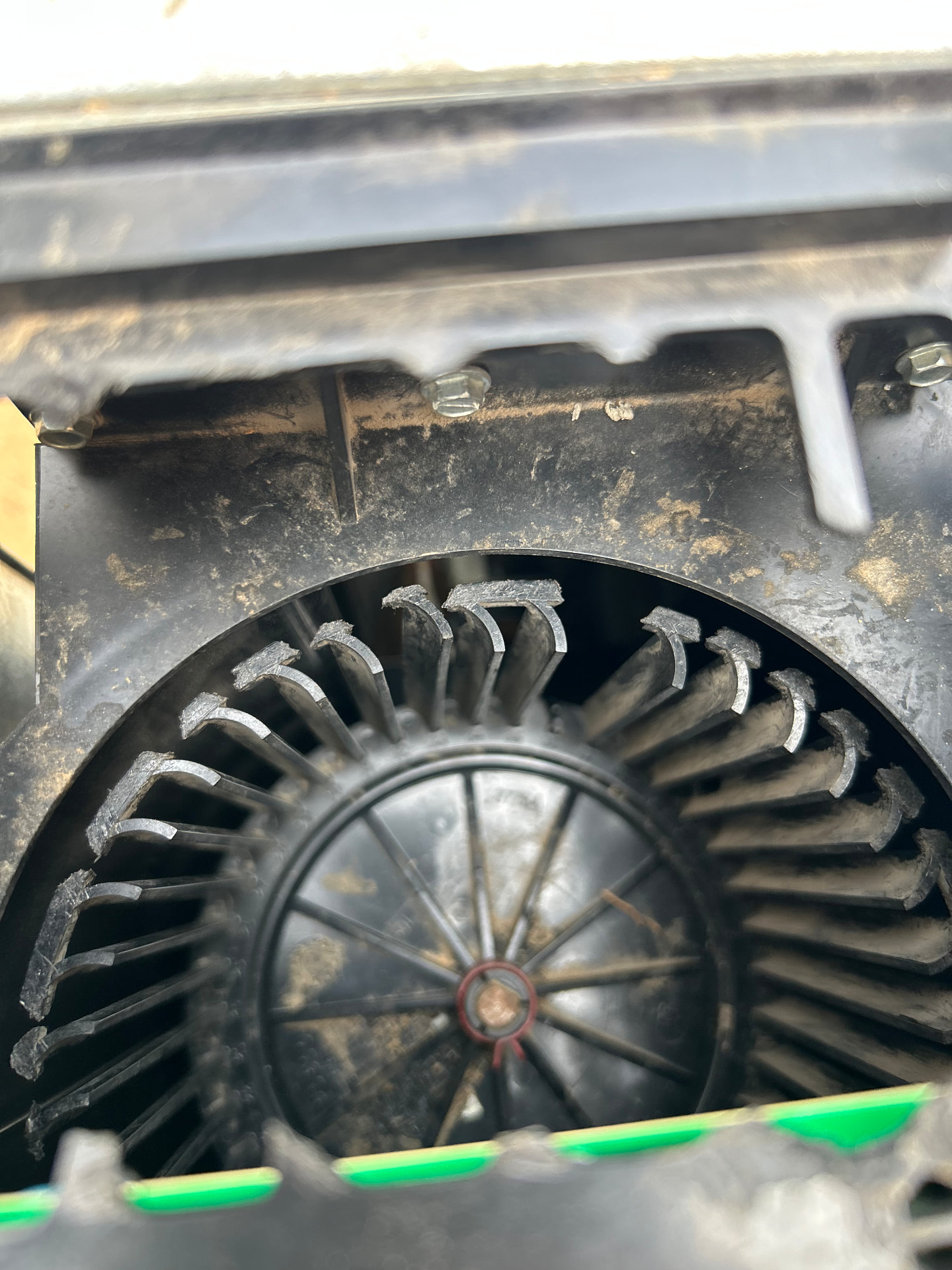 RV ventilation fan inspected during service